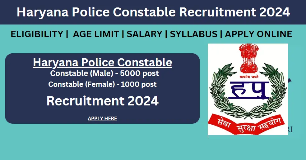 Haryana Police Constable Recruitment 2024