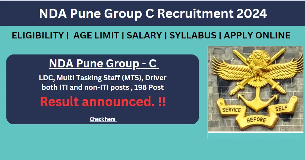 NDA Pune Group C Recruitment 2024